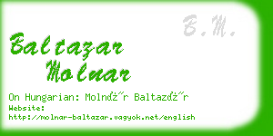 baltazar molnar business card